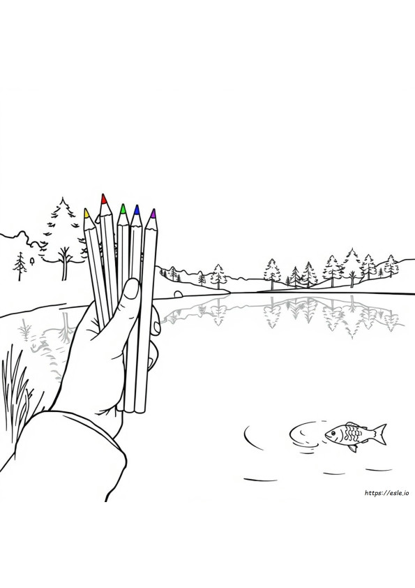 How To Color Water With Colored Pencils