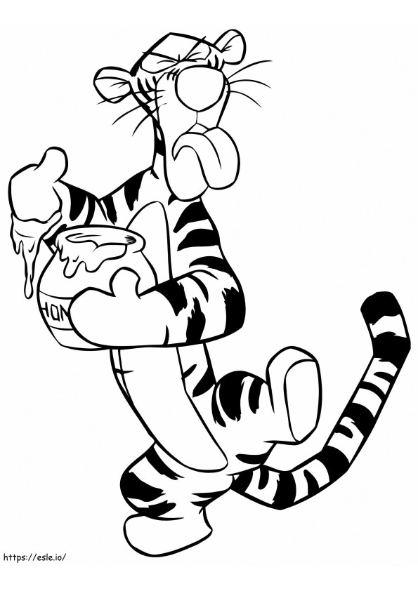Tigger With Honey coloring page