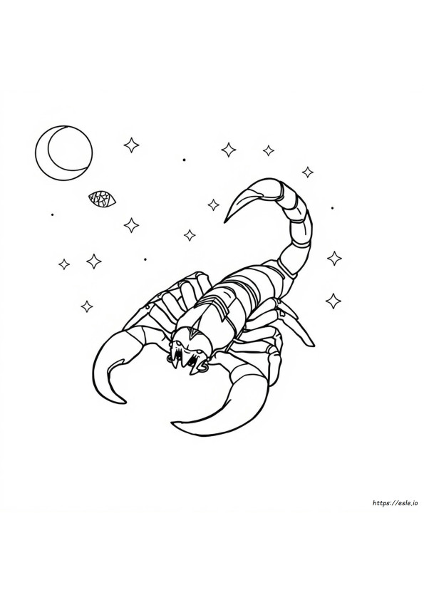 Scorpio Zodiak Halaman Mewarnai