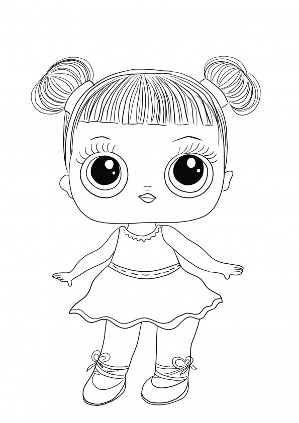 Our free coloring sheet of the LOL Doll Sugar free to print and simple to color
