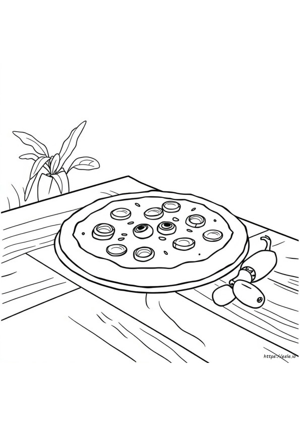 Pizza Coloring Pictures