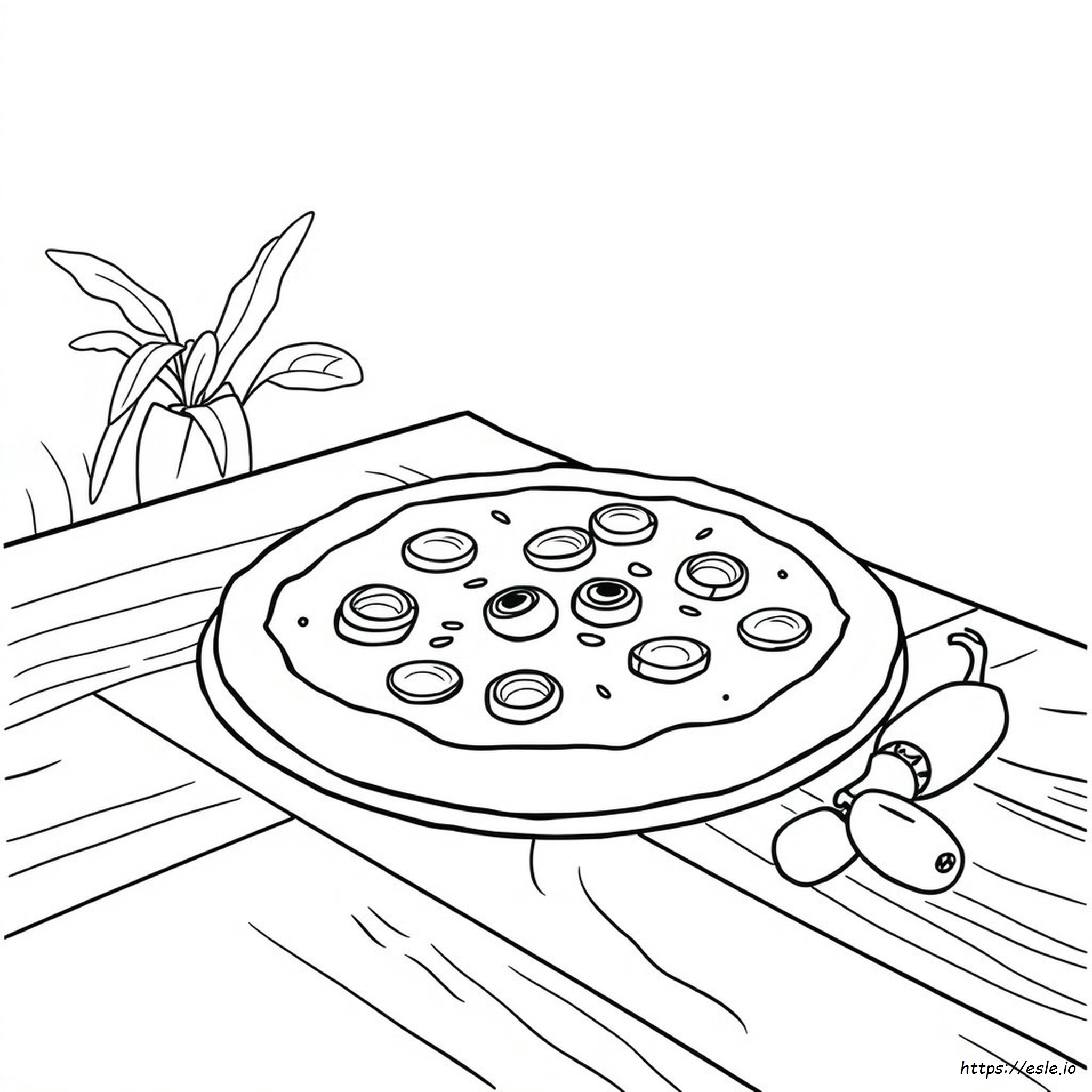 Pizza Coloring Pictures