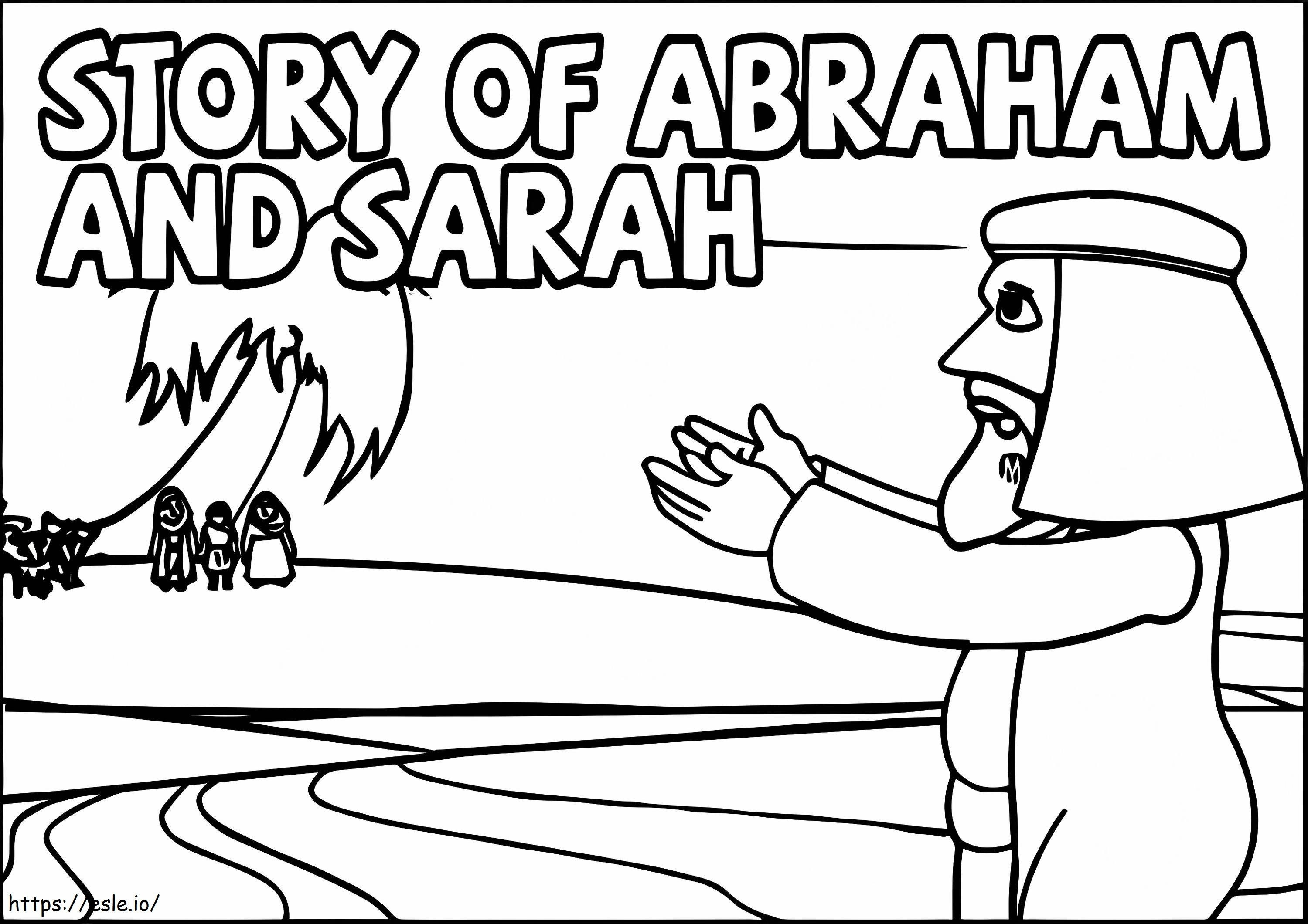 Historia de Abraham y Sara para colorear