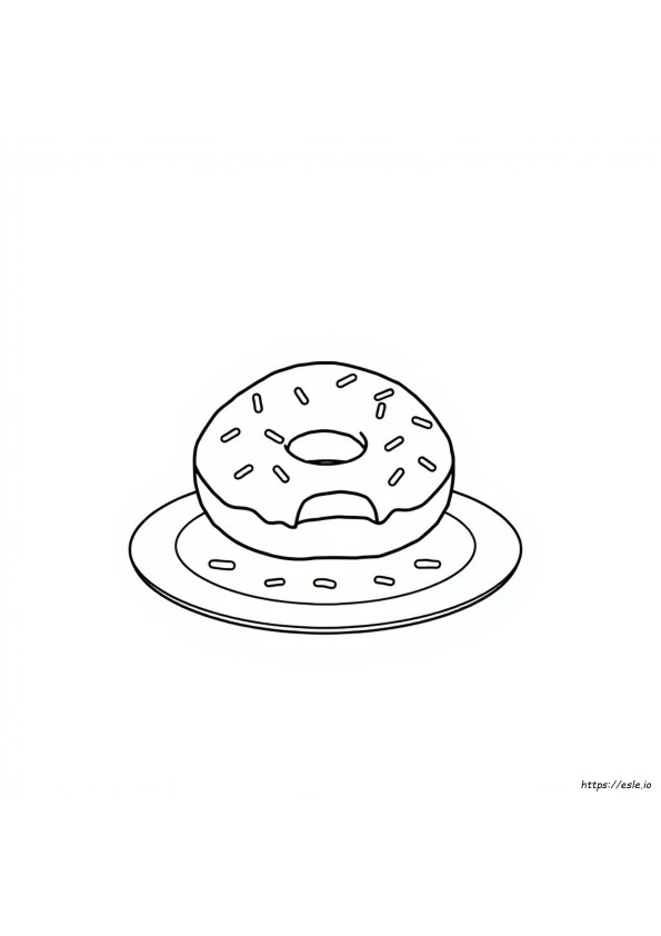 かわいいドーナツの塗り絵 無料