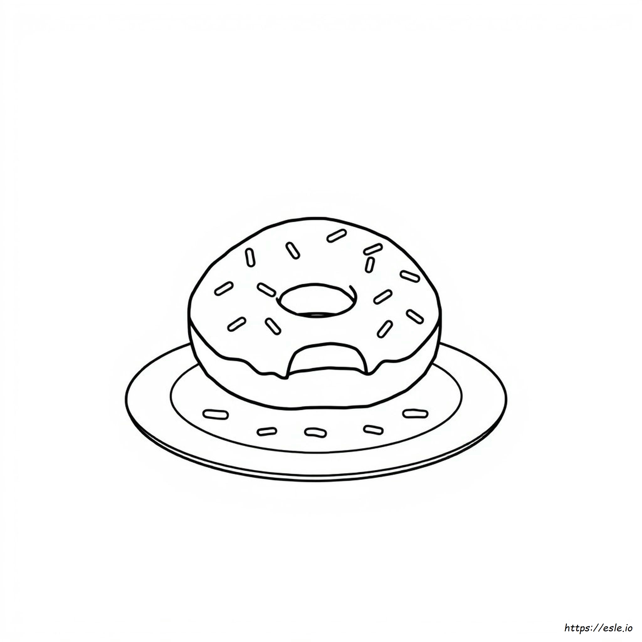 Printable Cute Donut Coloring Page