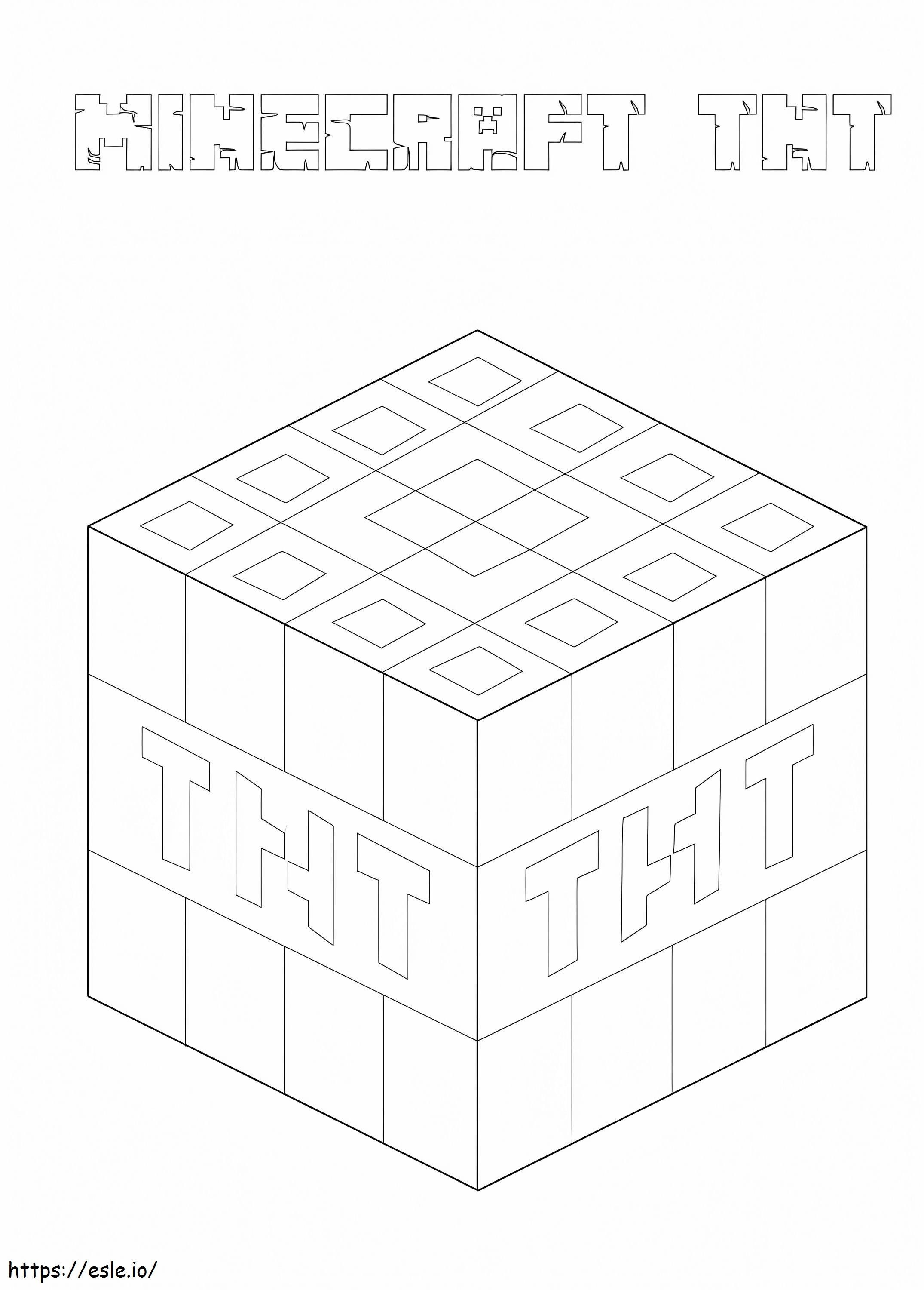 Coloriage TNT Minecraft à imprimer dessin