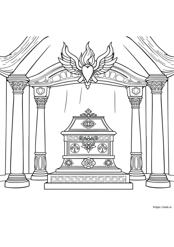 Printable Ark Of The Covenant Coloring Page