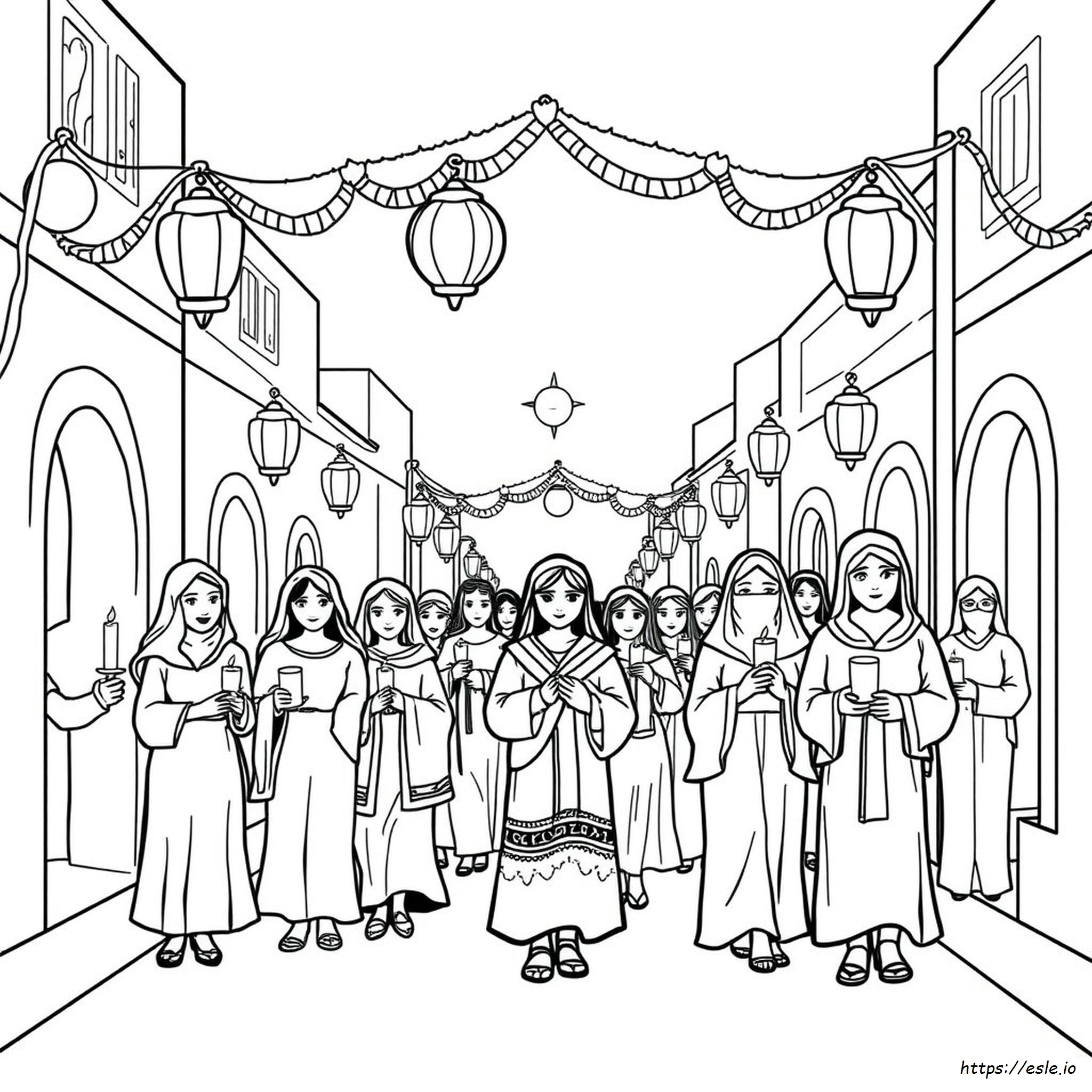 Las Posadas Coloring Page