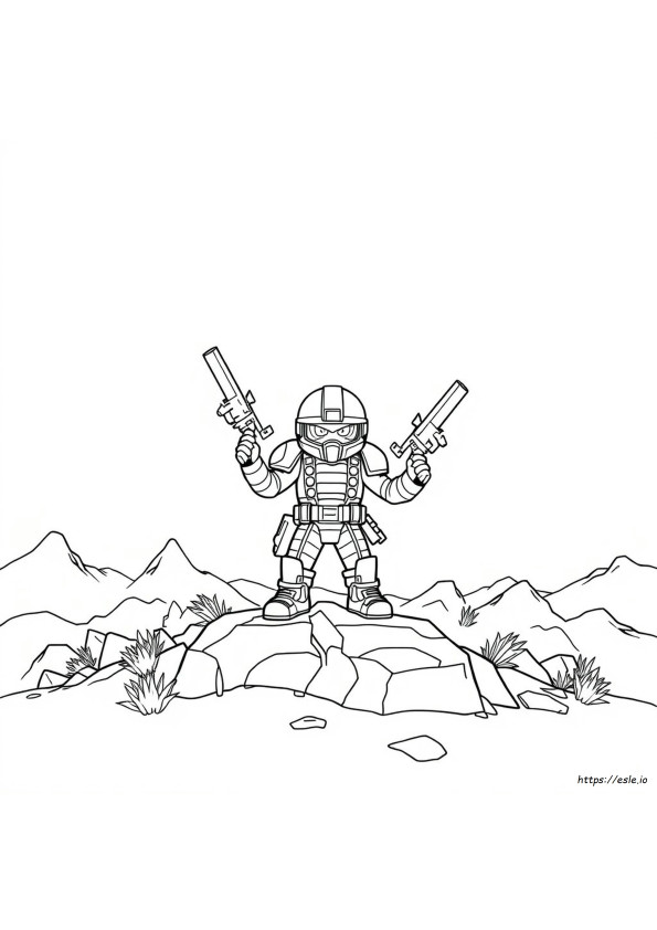 Printable Miniforce Coloring Page