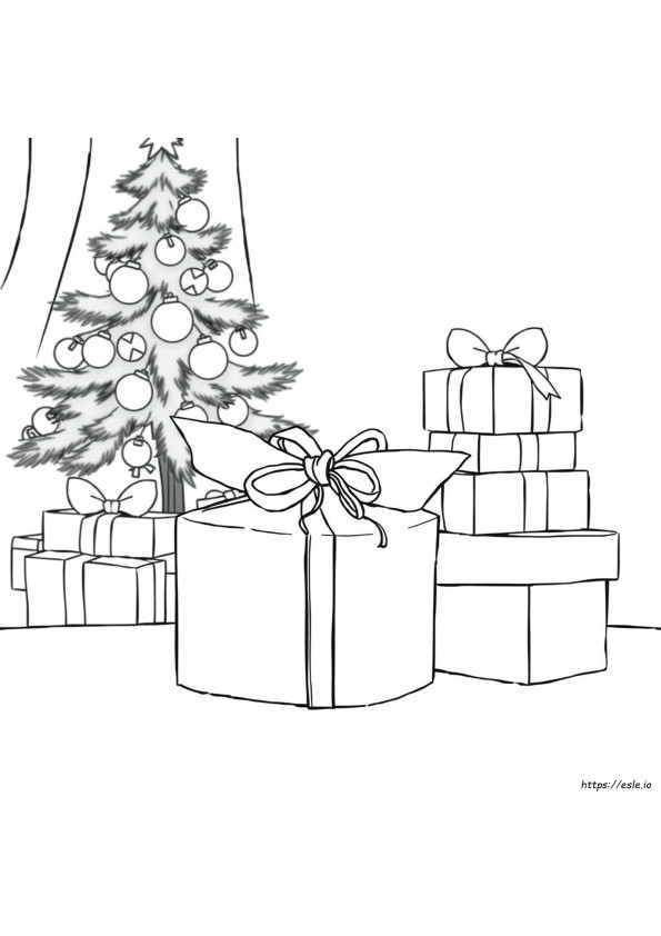 Coloring Page Of A Gift