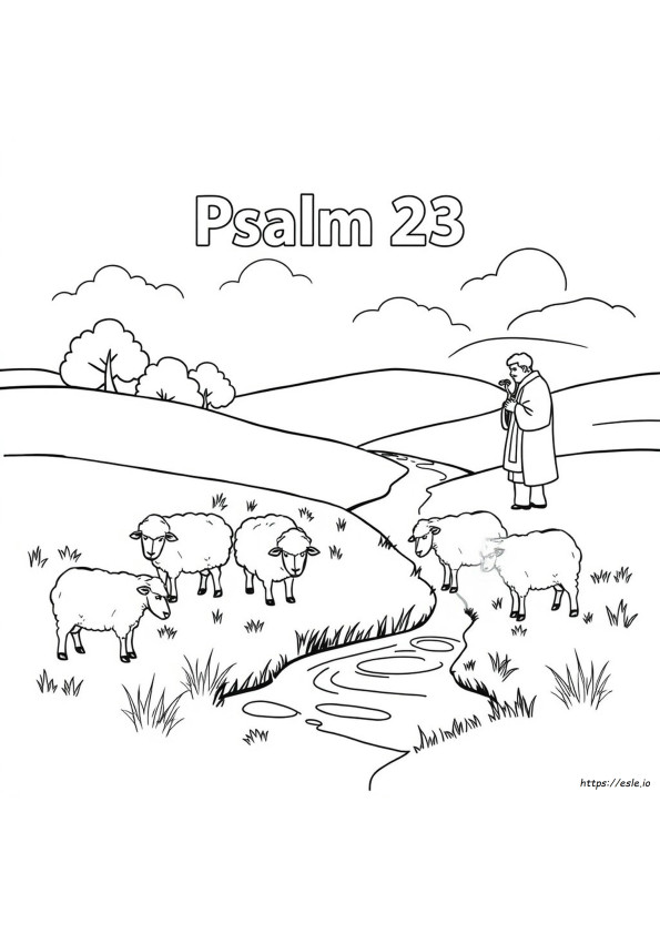 Psalmul 23 De Colorat Gratuit