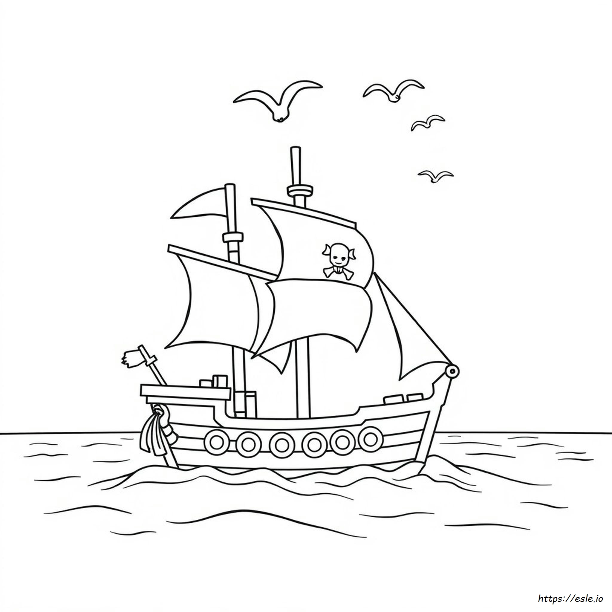 Lego Pirate Ship Coloring Pages