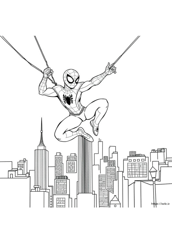Dibujo Para Colorear De Spiderman