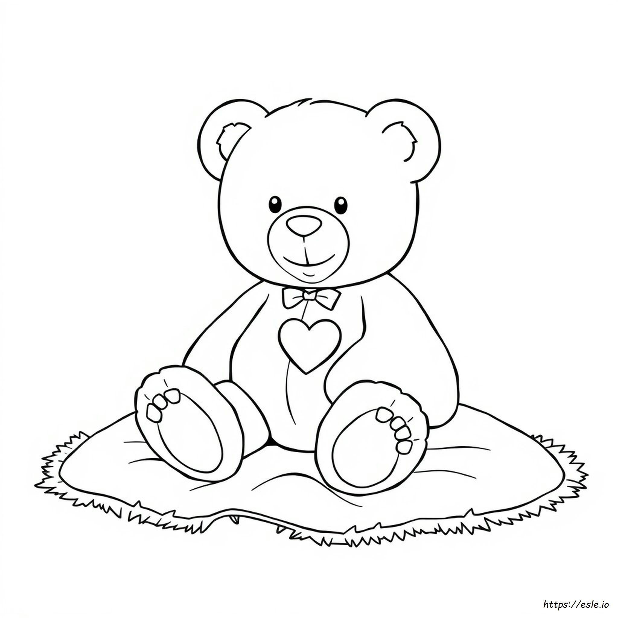 Teddy Bear Outline Coloring Page