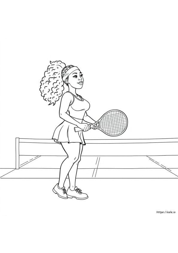 Serena Williams Coloring Page