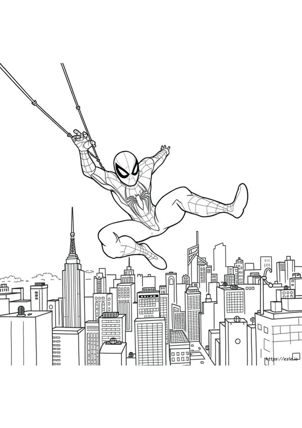 Spider-Man Para Colorear Imprimible