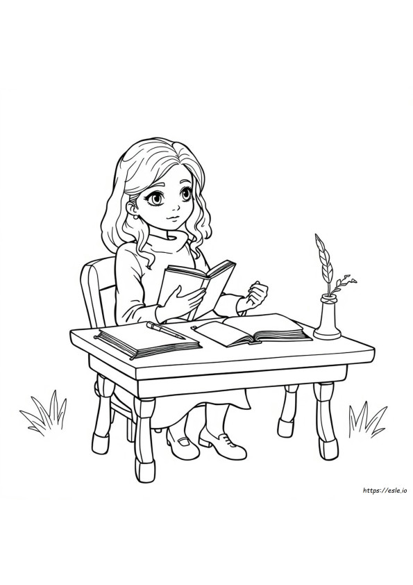 Hermione Colouring In