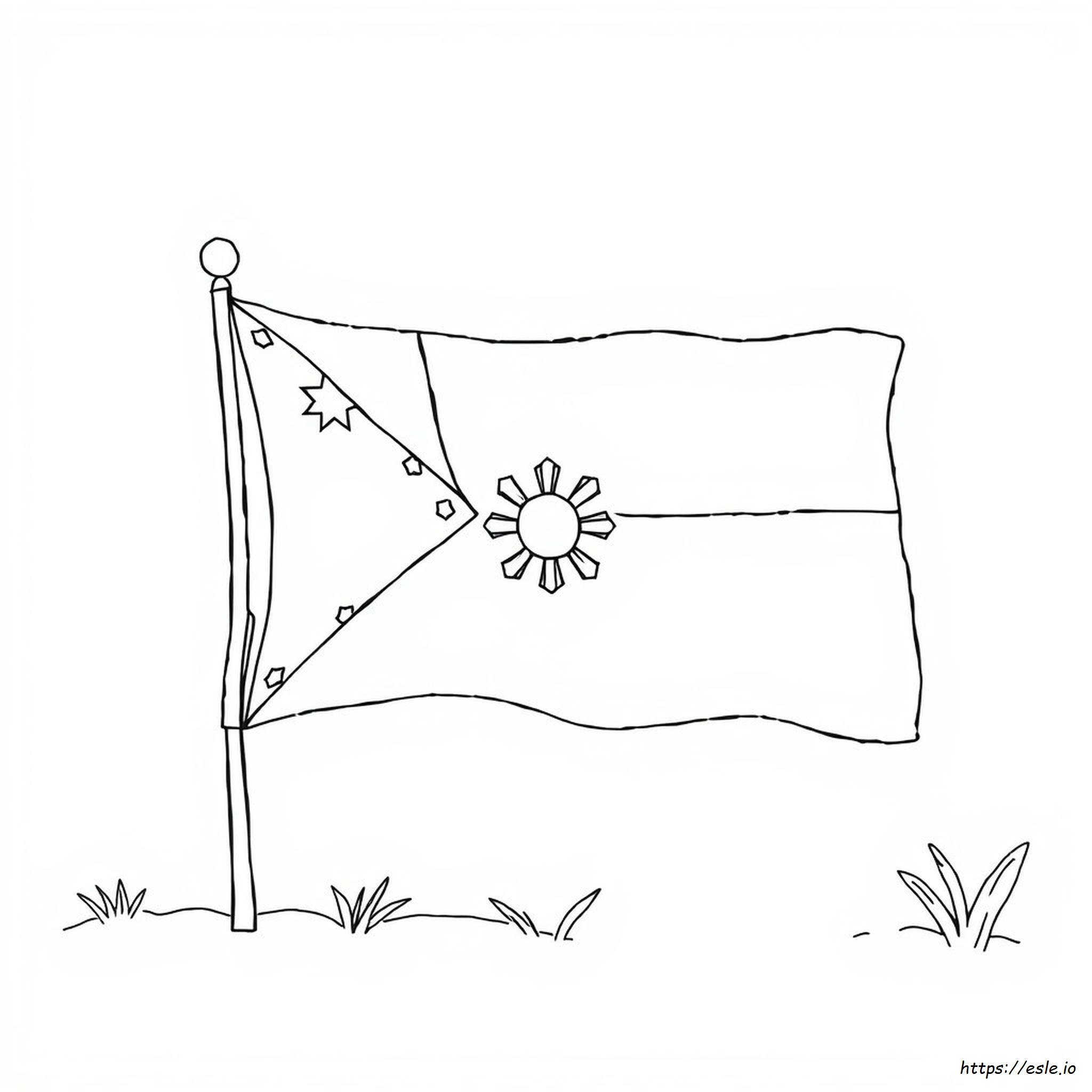 Philippine Flag Template For Coloring