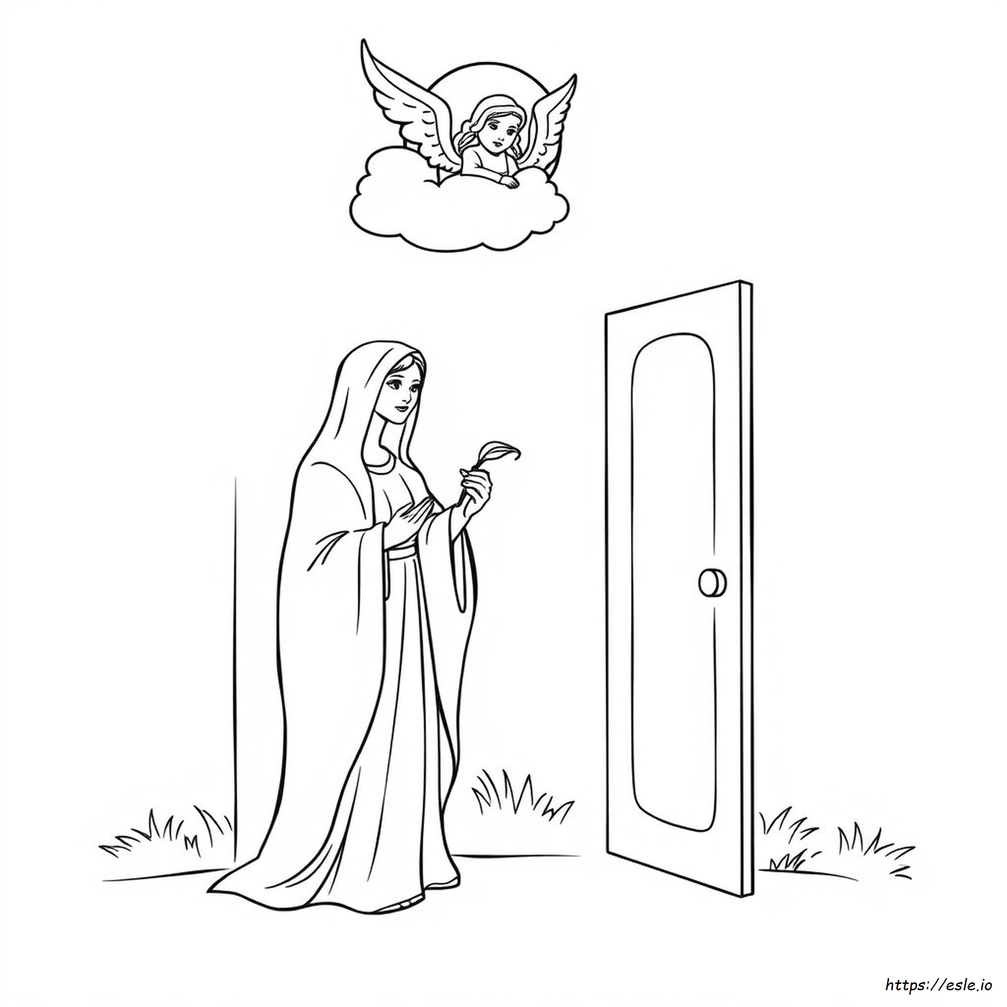 The Annunciation Colouring Page