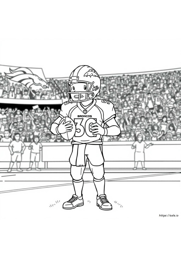 Broncos Football Helmet Coloring Pages