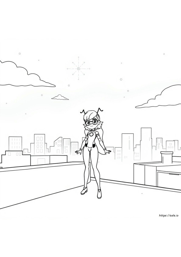 Anime Miraculous Katicabogár Színező Oldalak
