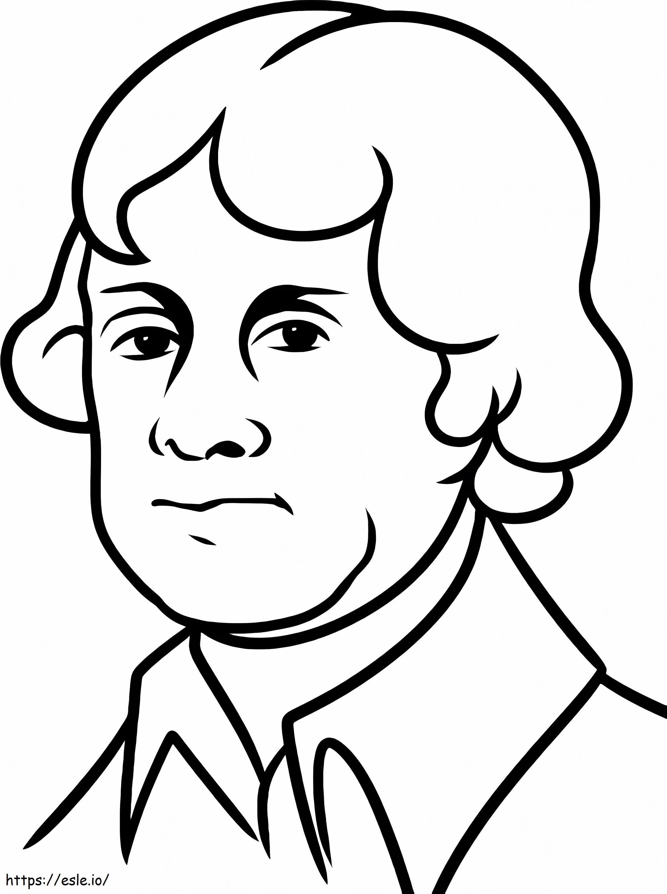 Rosto de Thomas Jefferson para colorir