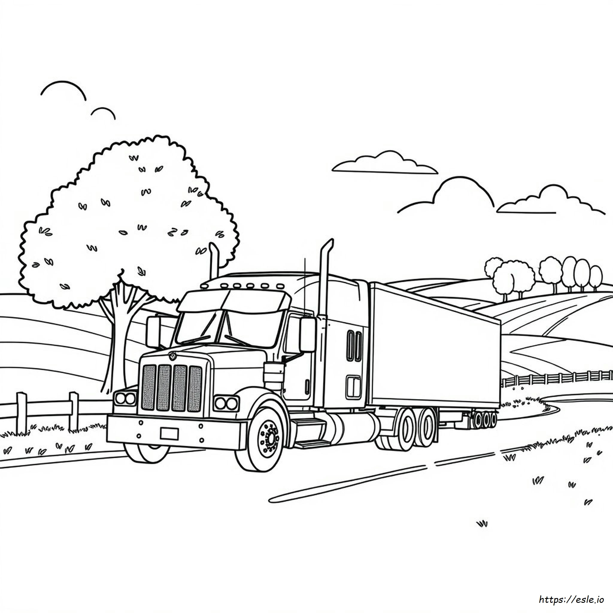 18 Wheeler Coloring Pages