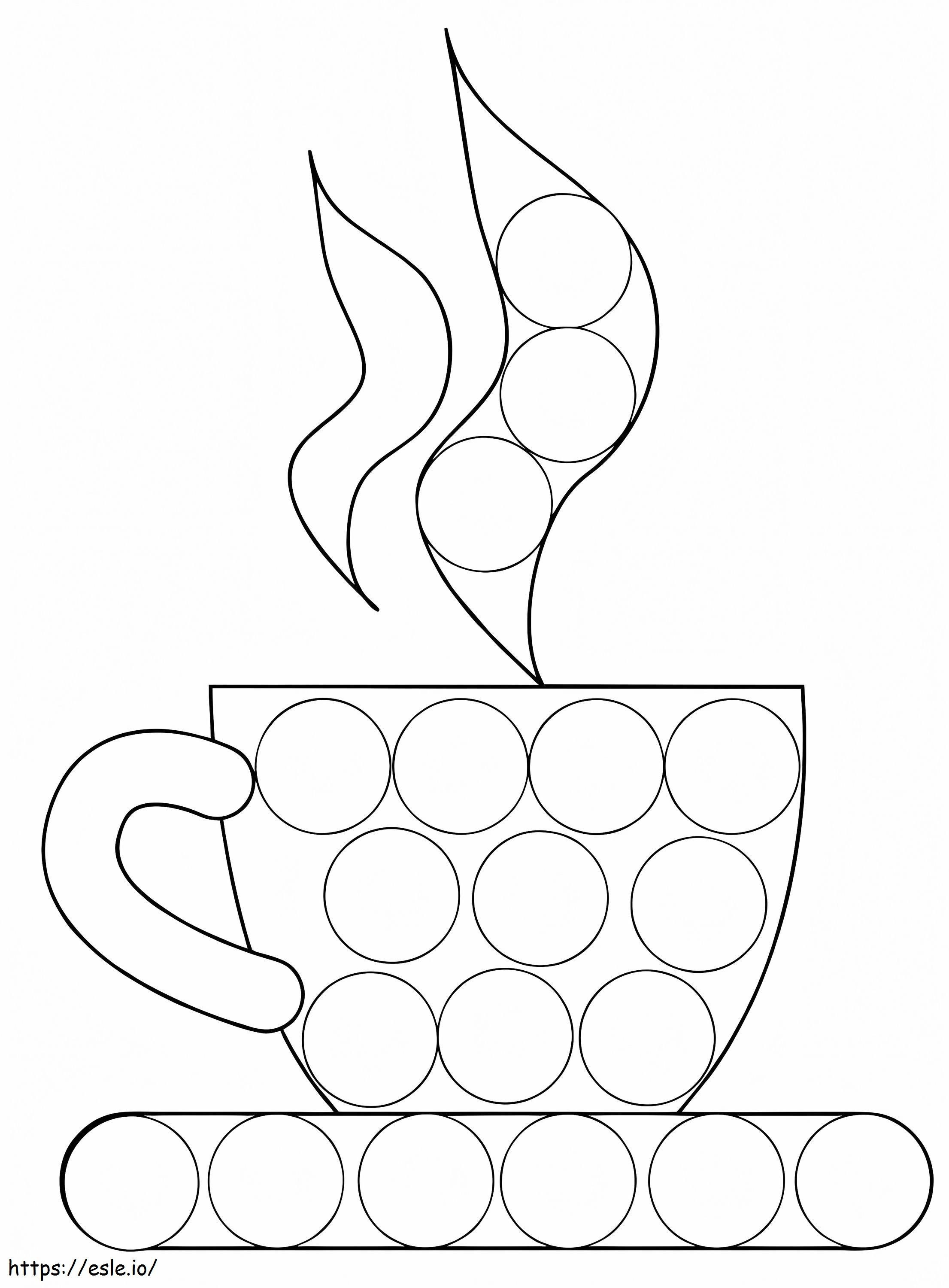 Kaffee-Punkt-Marker ausmalbilder
