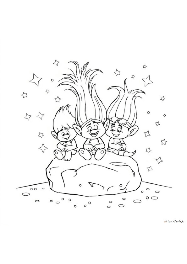 グリッター トロール ぬりえ