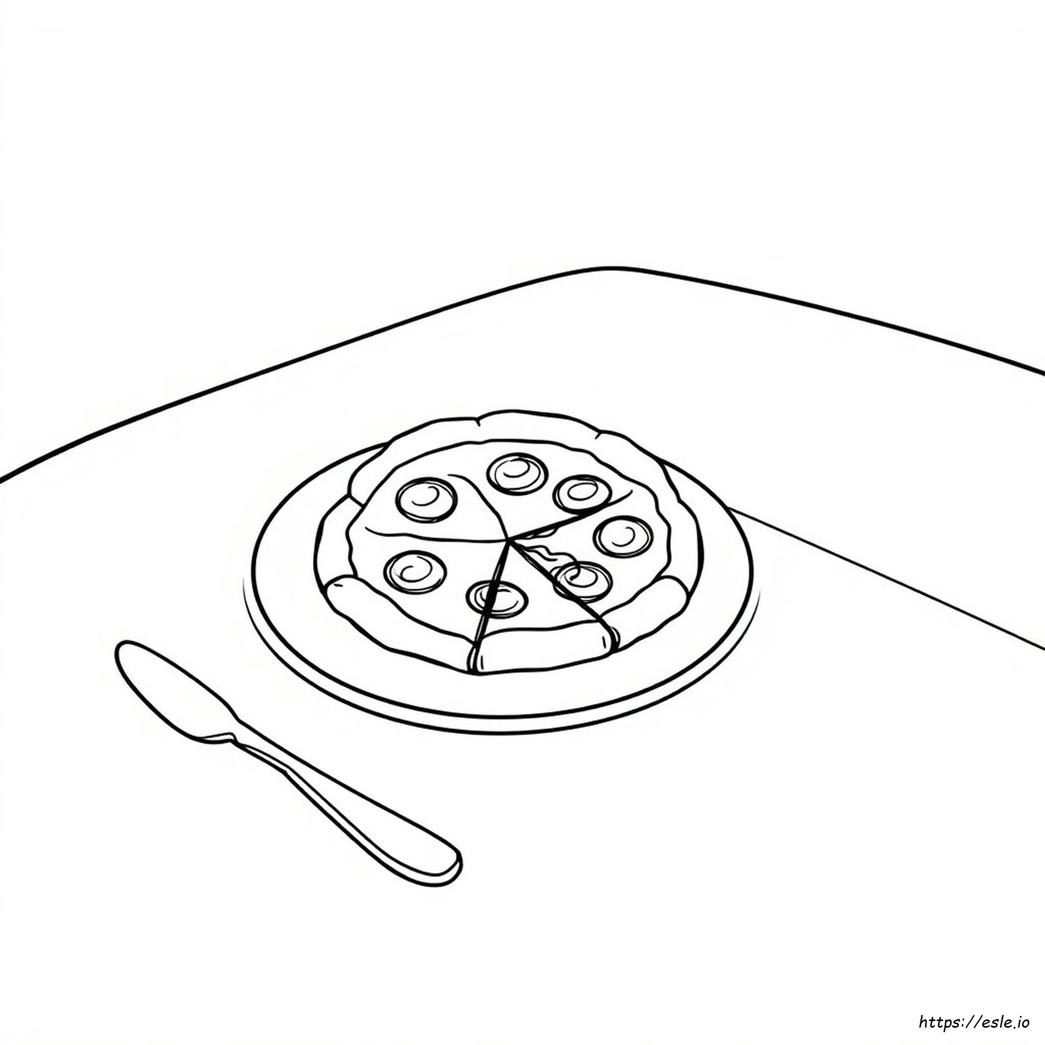 Letra P De Pizza Para Colorear