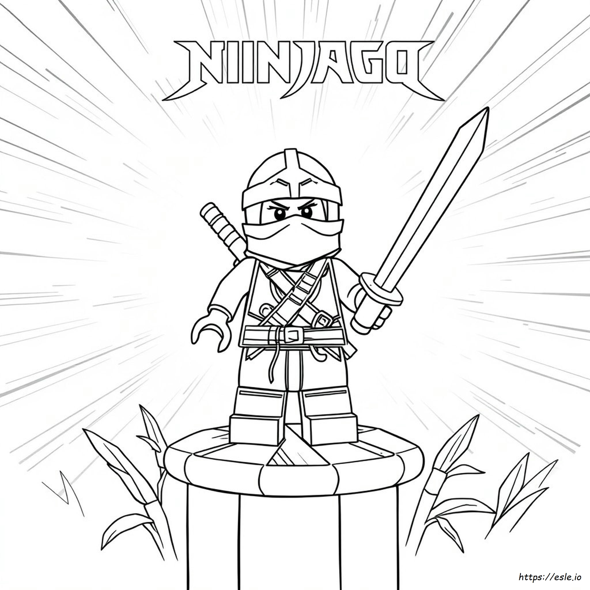 Drawing Golden Ninja Lego Ninjago Coloring Pages Lloyd