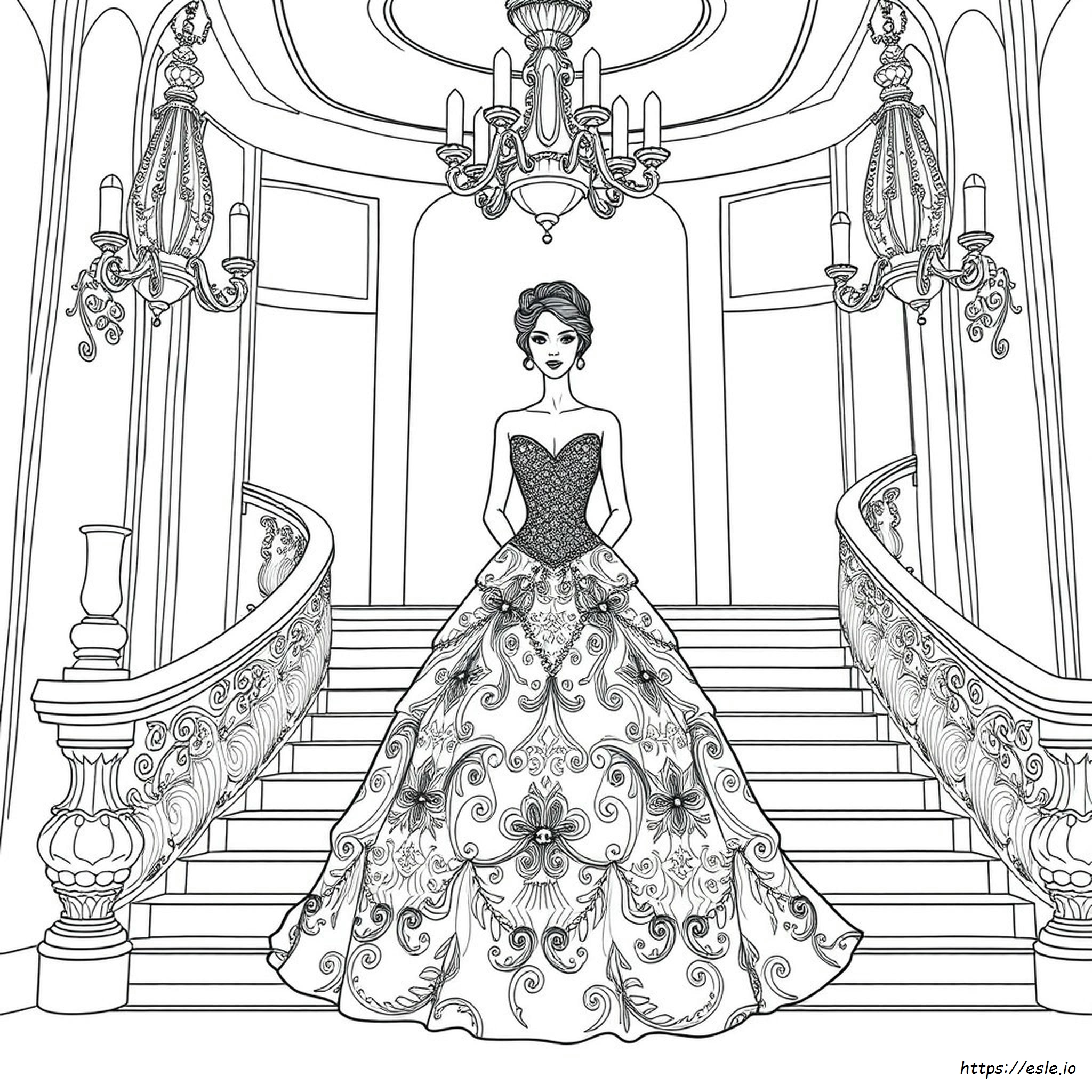 Abiti Da Sera Alla Moda Da Colorare