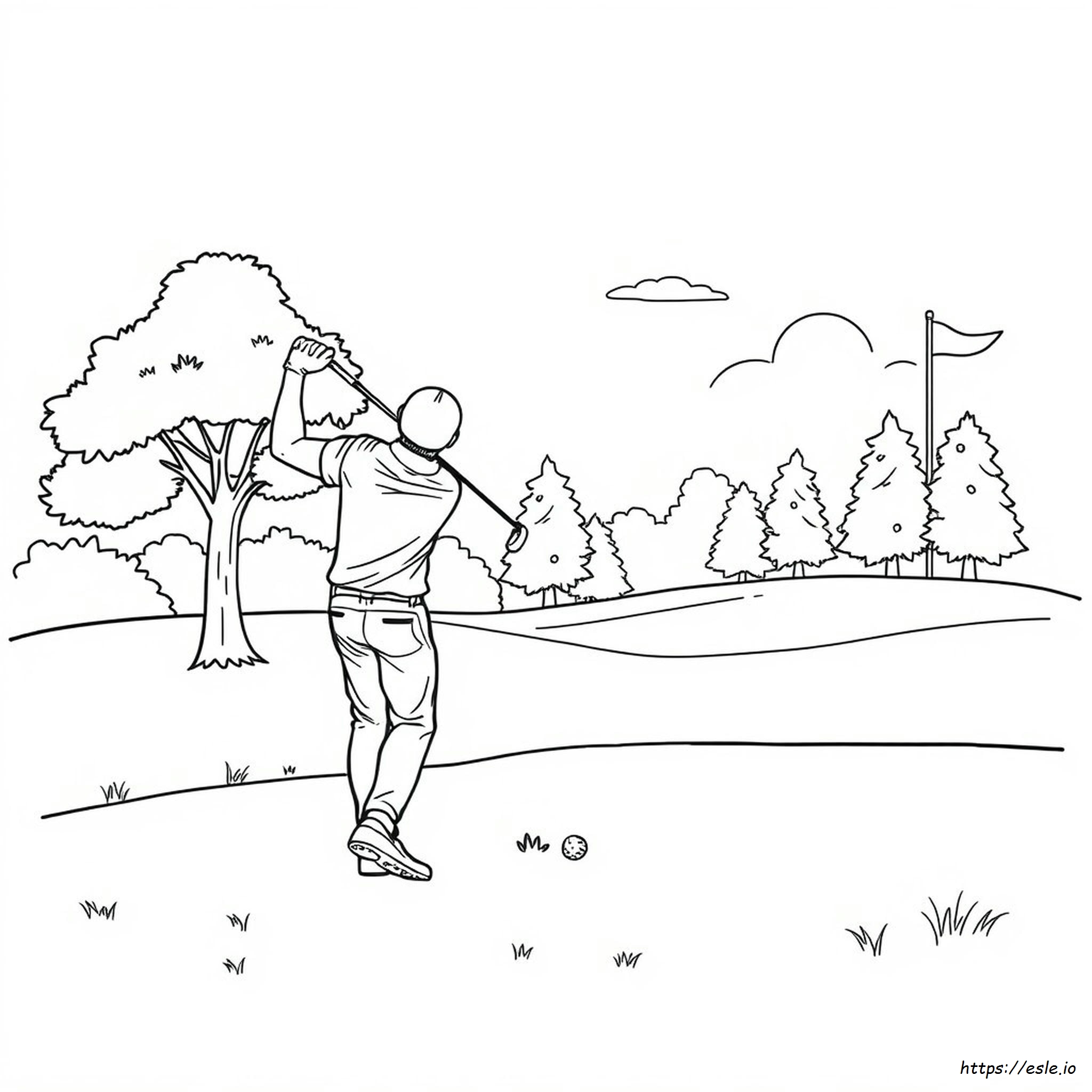 Realistic Golf Coloring Pages