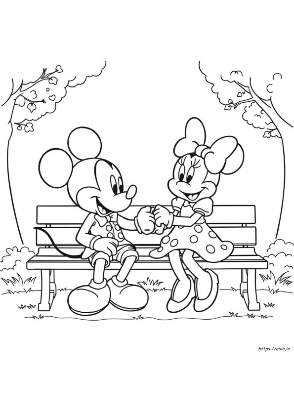 Mickey And Minnie Mouse Coloring Pages Printable Pdf