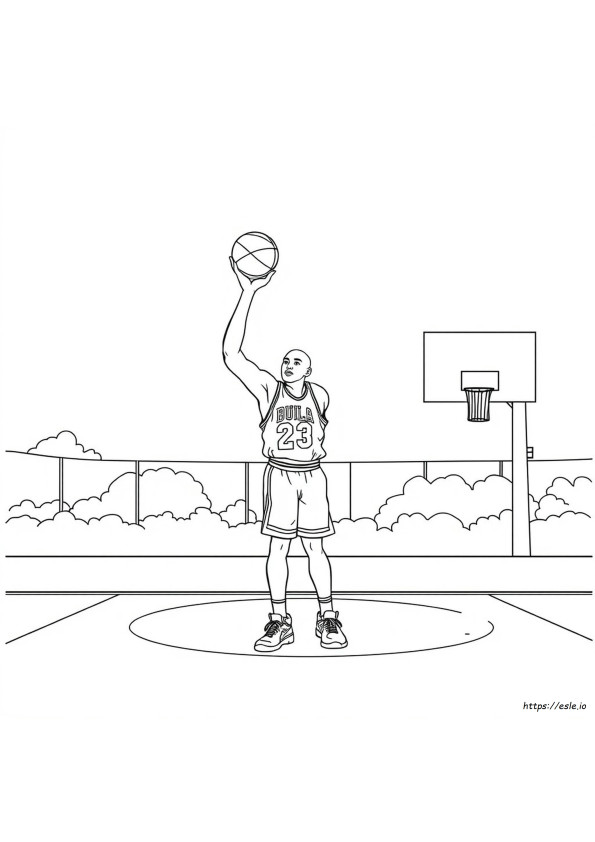 Hoja Para Colorear De Michael Jordan