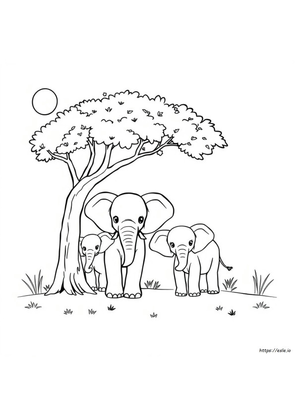 Desenhos De Elefante Simples Para Colorir
