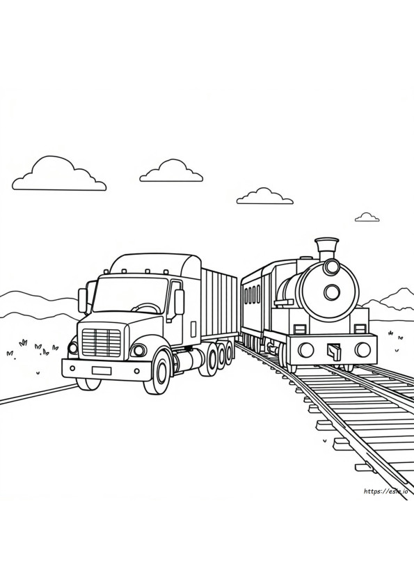 Coloring Pages Trucks And Trains