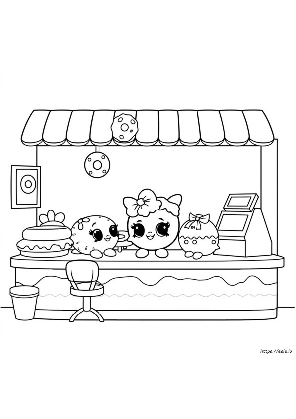 Donut Shopkins Ausmalbilder