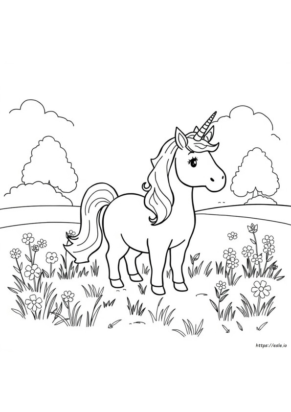 Chubby Unicorn Coloring Pages