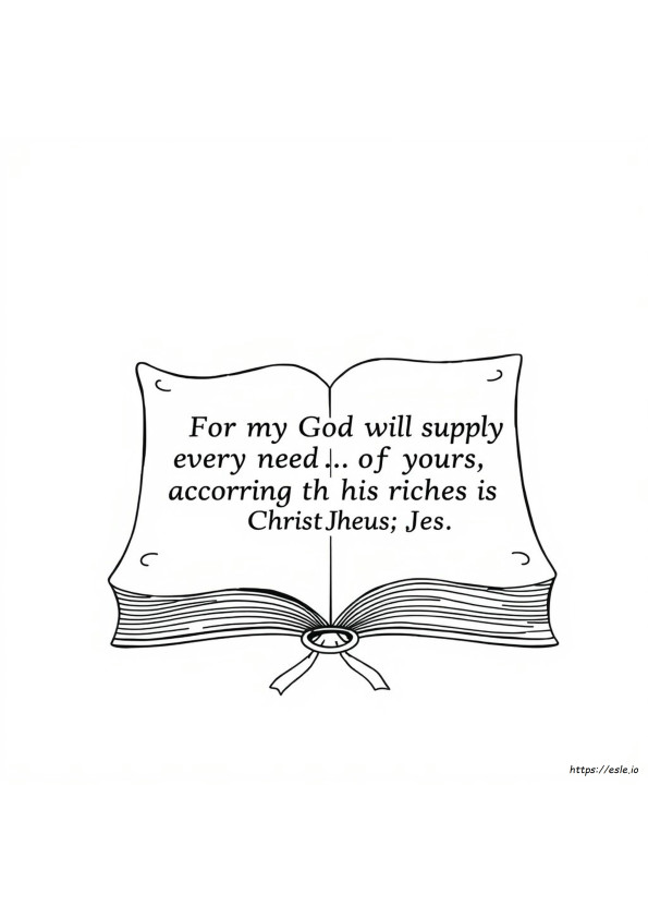 Philippians 4 19 Coloring Page