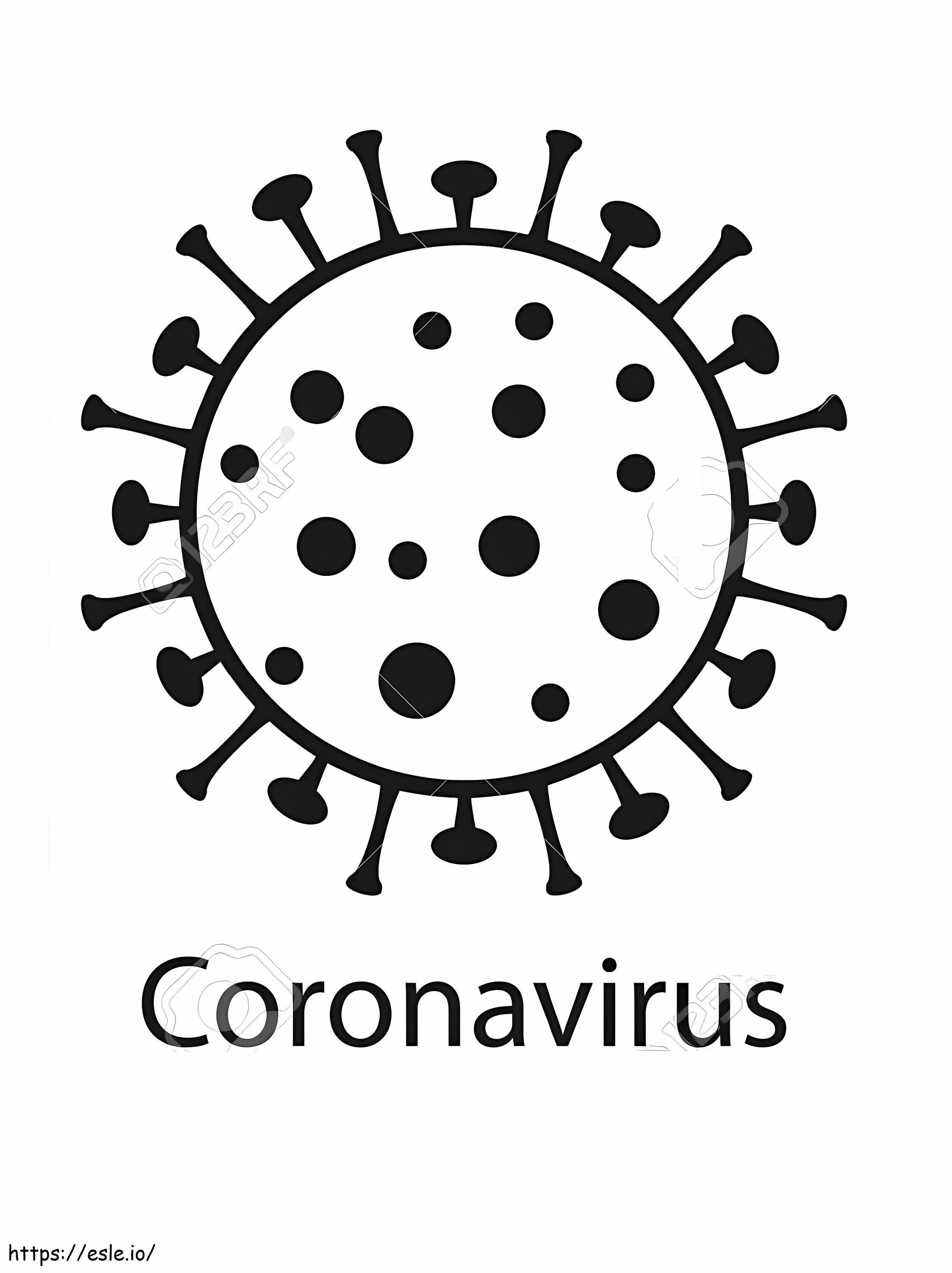  140291000 Illustrazione Vettoriale Design Piatto Icona Influenza Coronavirus da colorare