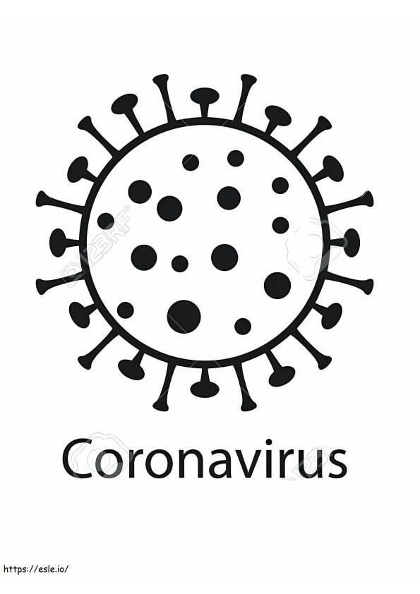 140291000 Vector Illustration Flat Design Coronavirus Flu Icon coloring page