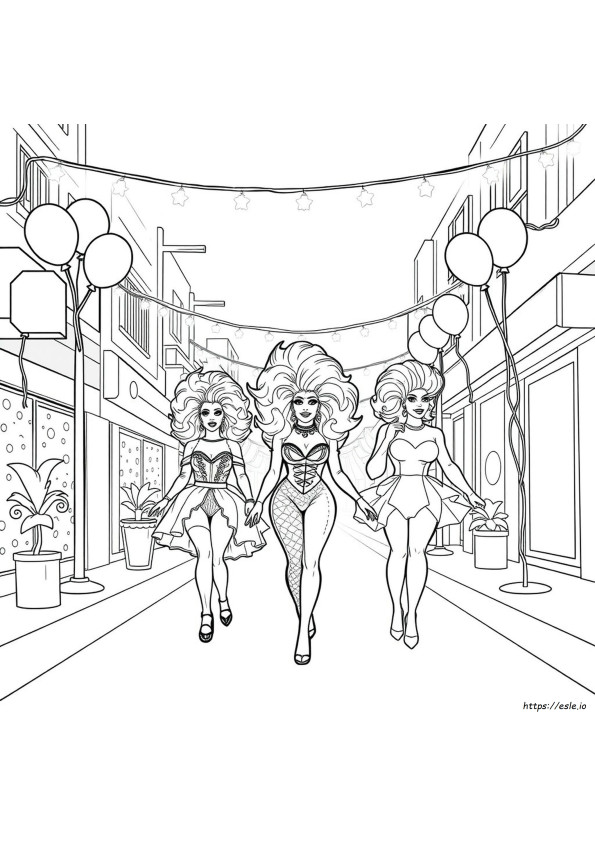Drag Queen Coloring Pages