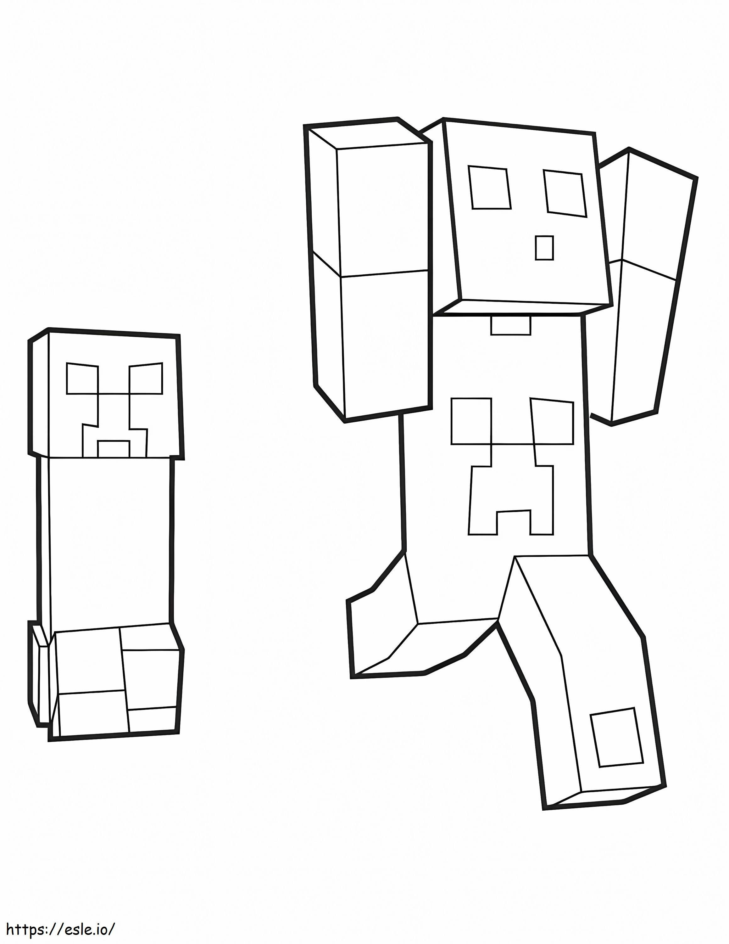 Minecraft creeper imprimir 4 –  – Desenhos para Colorir