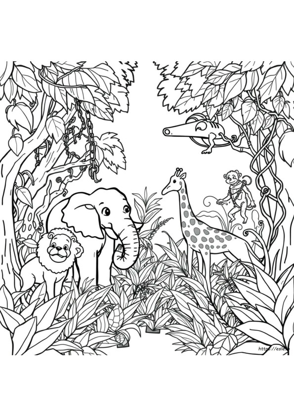 Gratis Kleurplaten Van Jungledieren