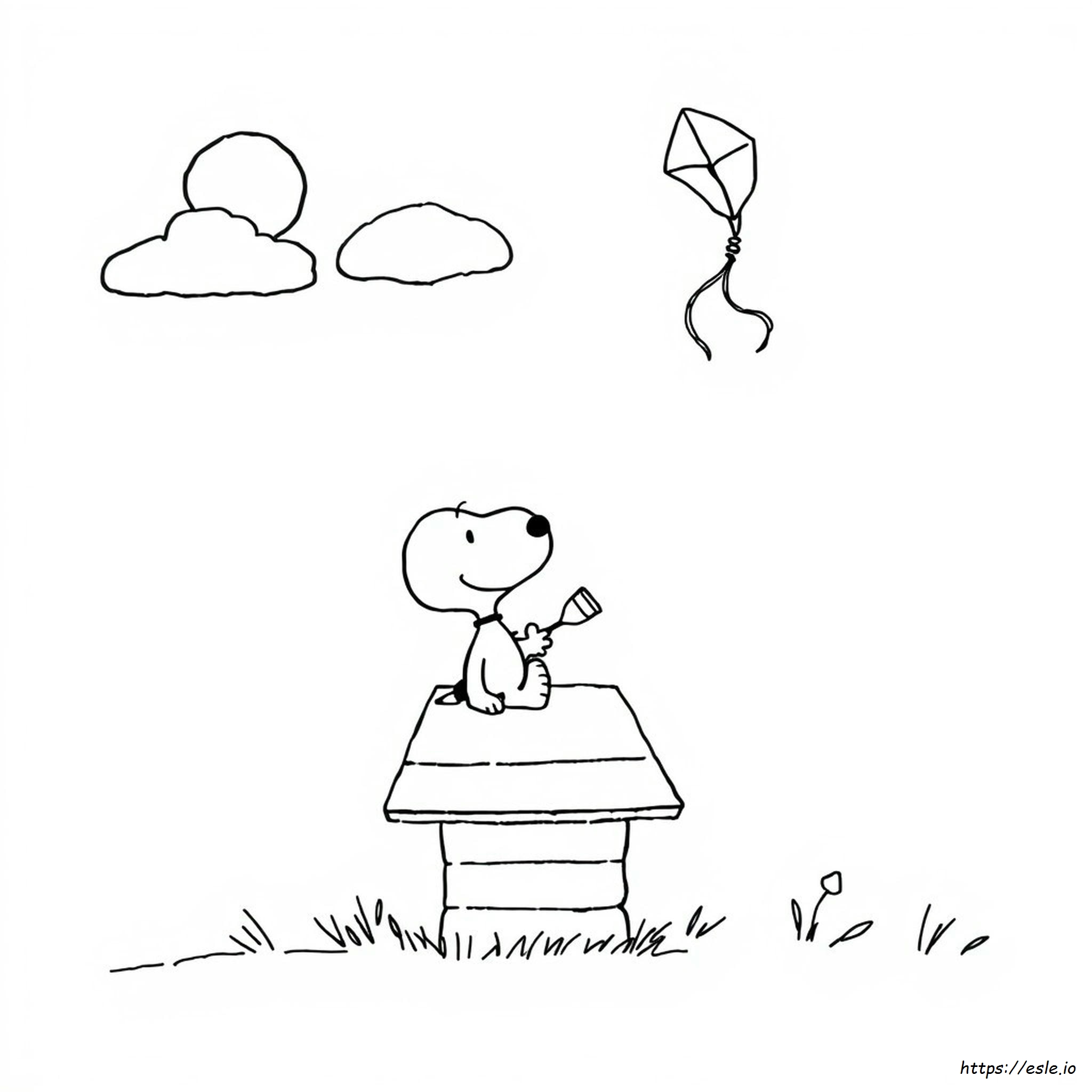 Snoopy Para Colorear Gratis