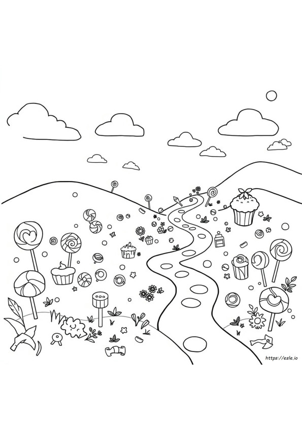 Doces E Balas Para Colorir