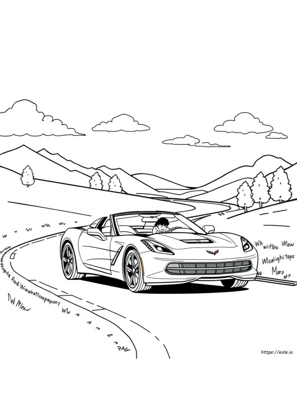 Corvette Para Colorir