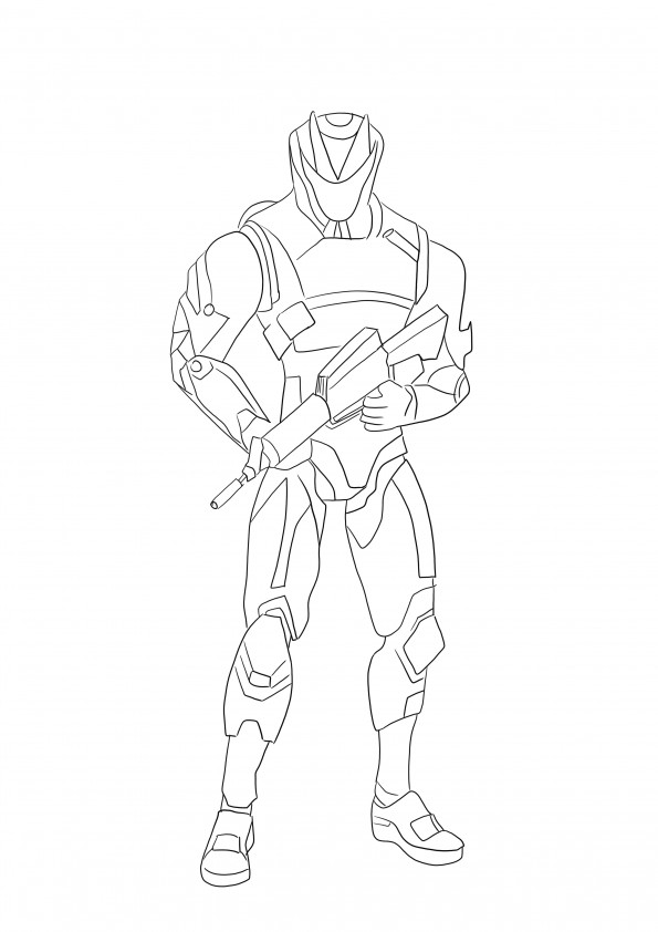 Fortnite Omega coloring image free to print and easy to color