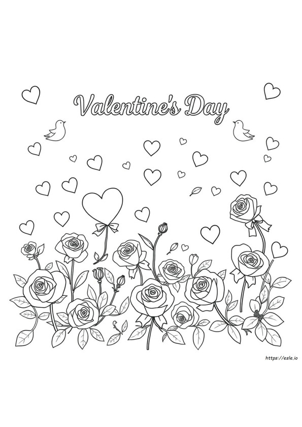 Halaman Mewarnai Hari Valentine Lengkap